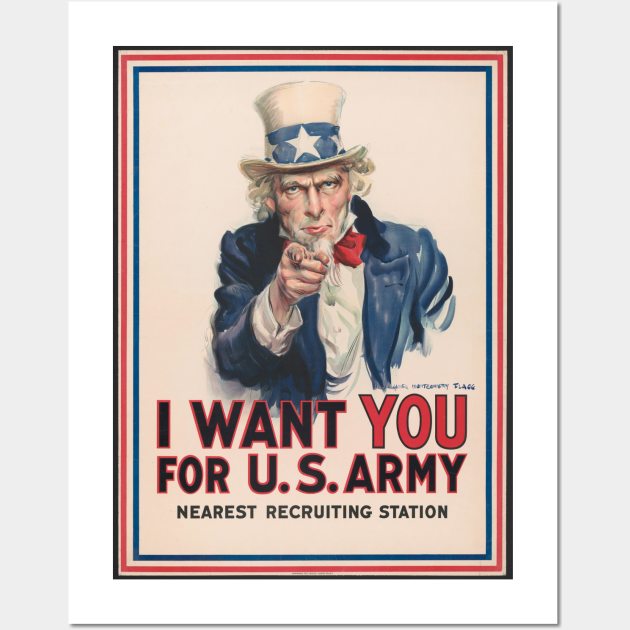 Vintage poster - Uncle Sam - US Army Wall Art by Montanescu